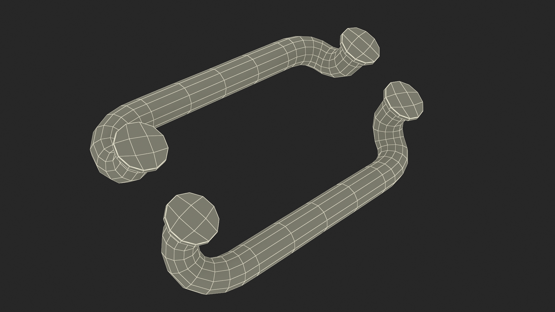 3D model Door Handles Vintage Gold