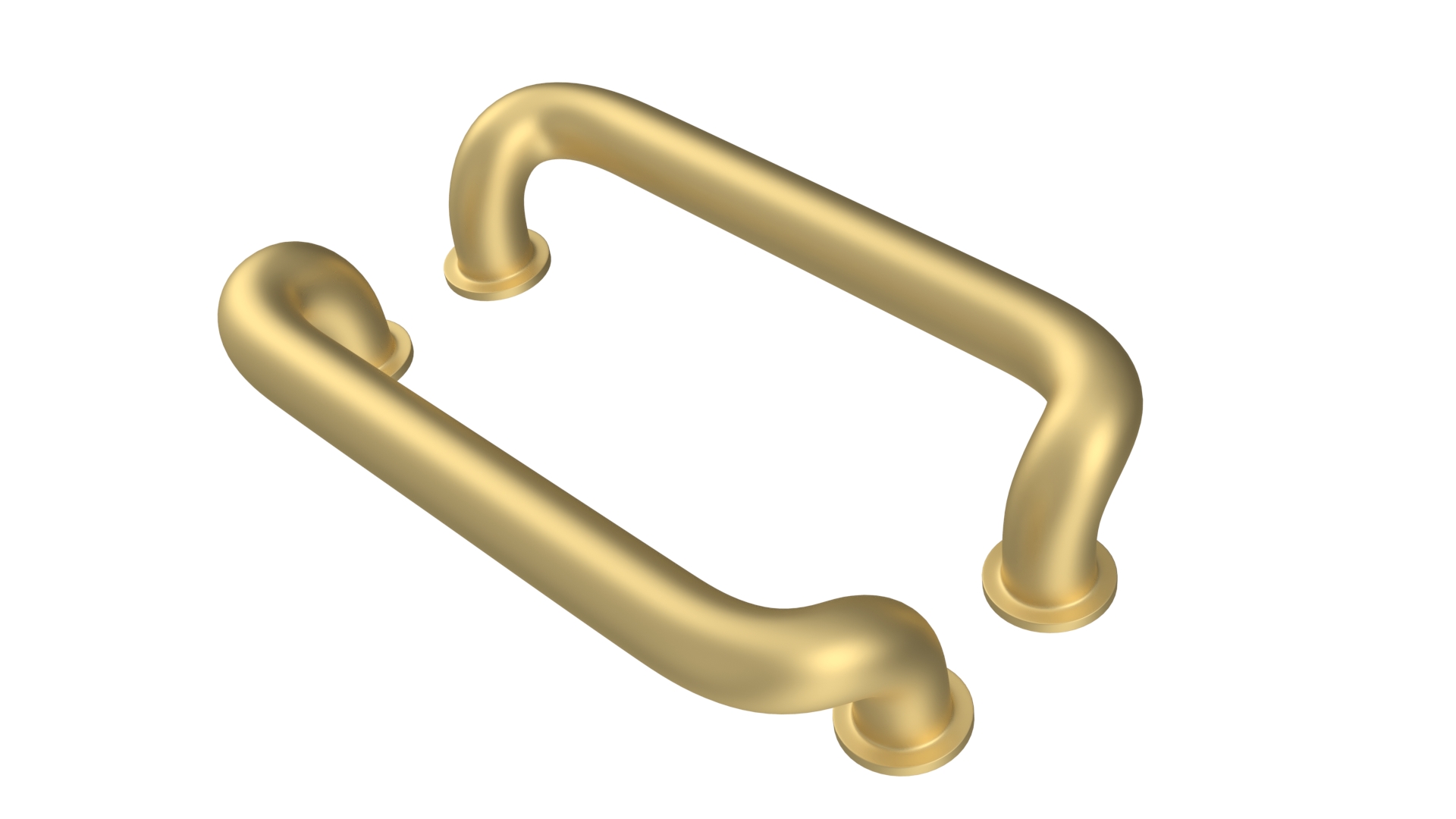 3D model Door Handles Vintage Gold