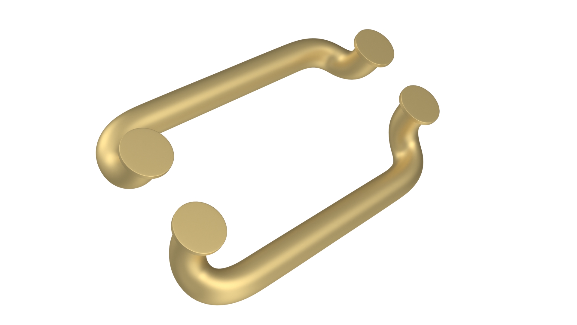 3D model Door Handles Vintage Gold