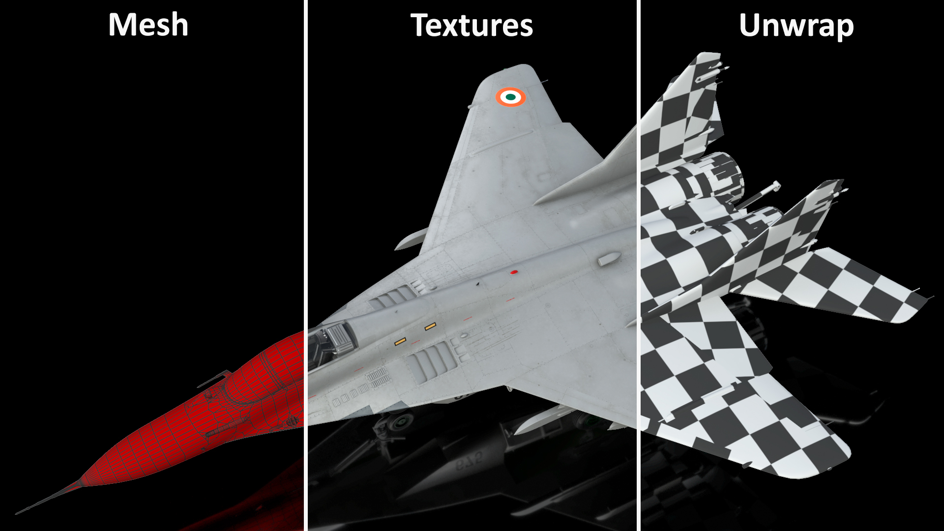 3D MiG 29K Multirole Fighter Aircraft Indian Navy