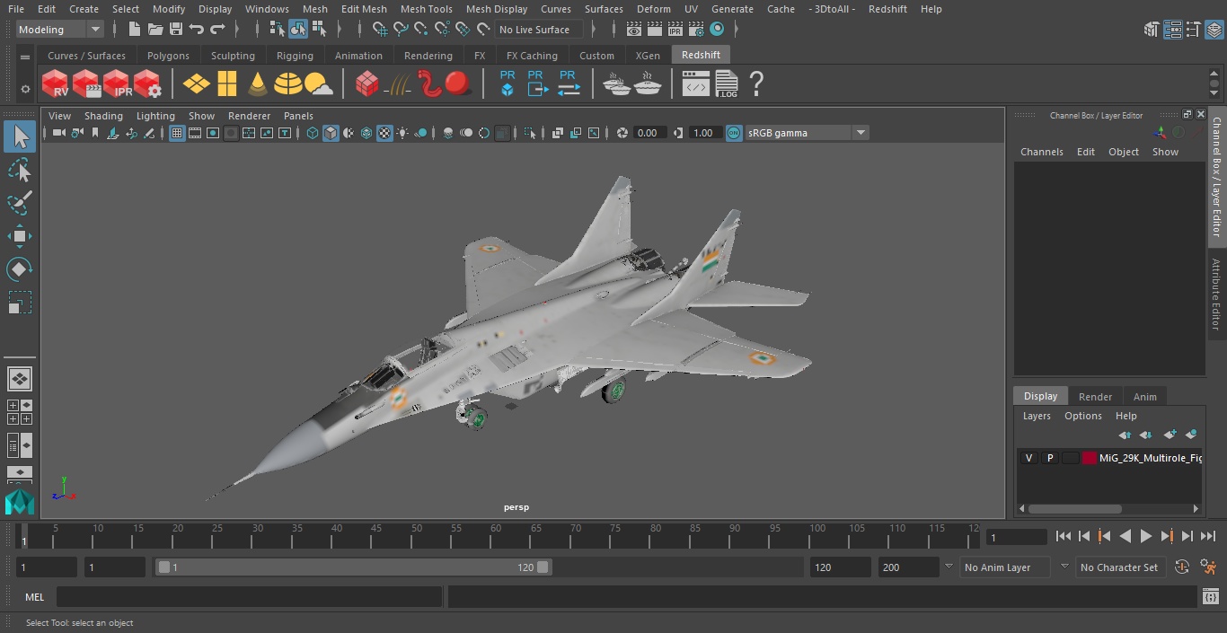 3D MiG 29K Multirole Fighter Aircraft Indian Navy