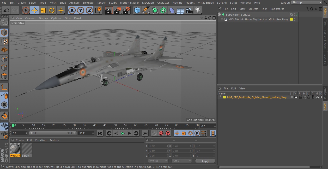 3D MiG 29K Multirole Fighter Aircraft Indian Navy