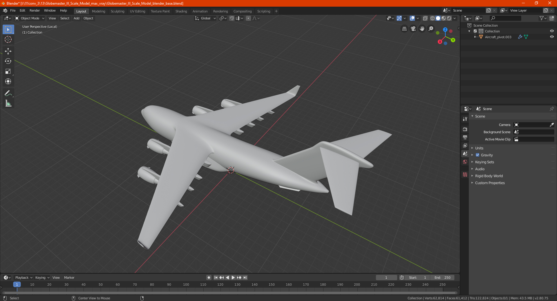 Globemaster III Scale Model 3D