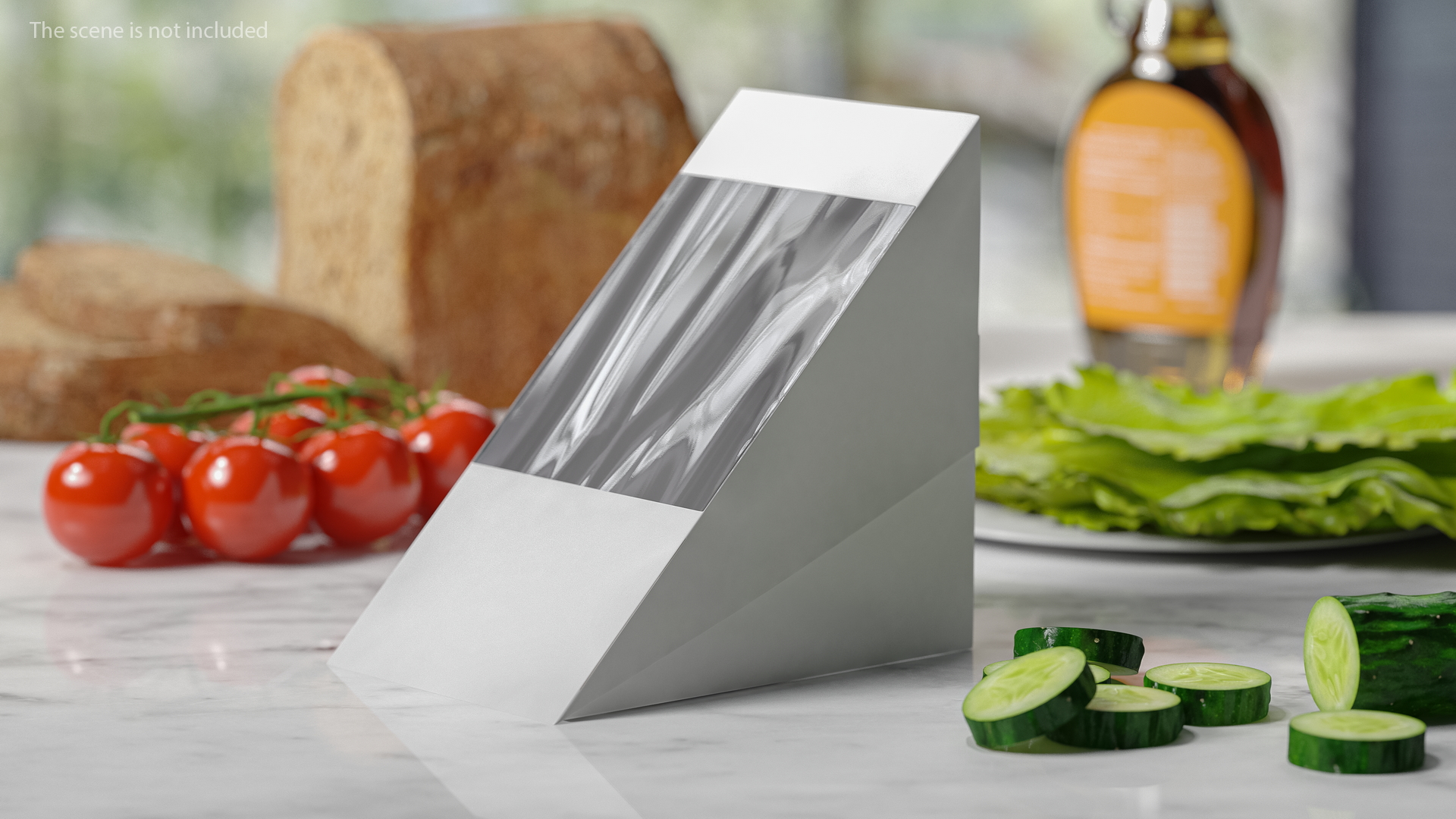 3D model White Paper Large Sandwich Box