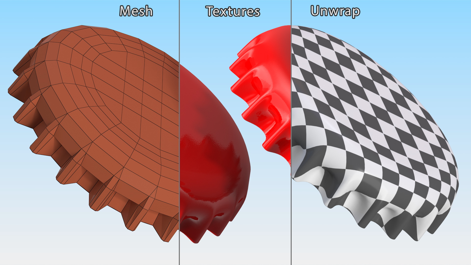 3D model Crown Cork Bottle Cap Red