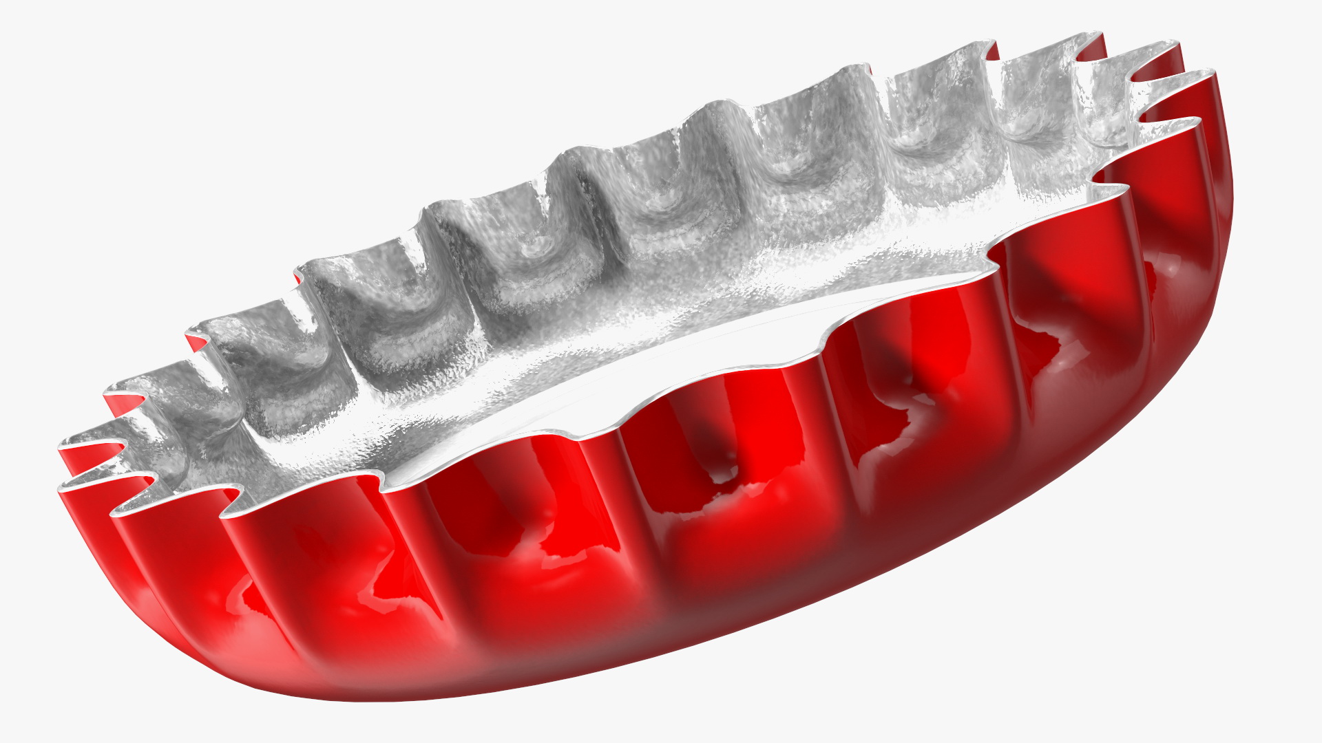 3D model Crown Cork Bottle Cap Red