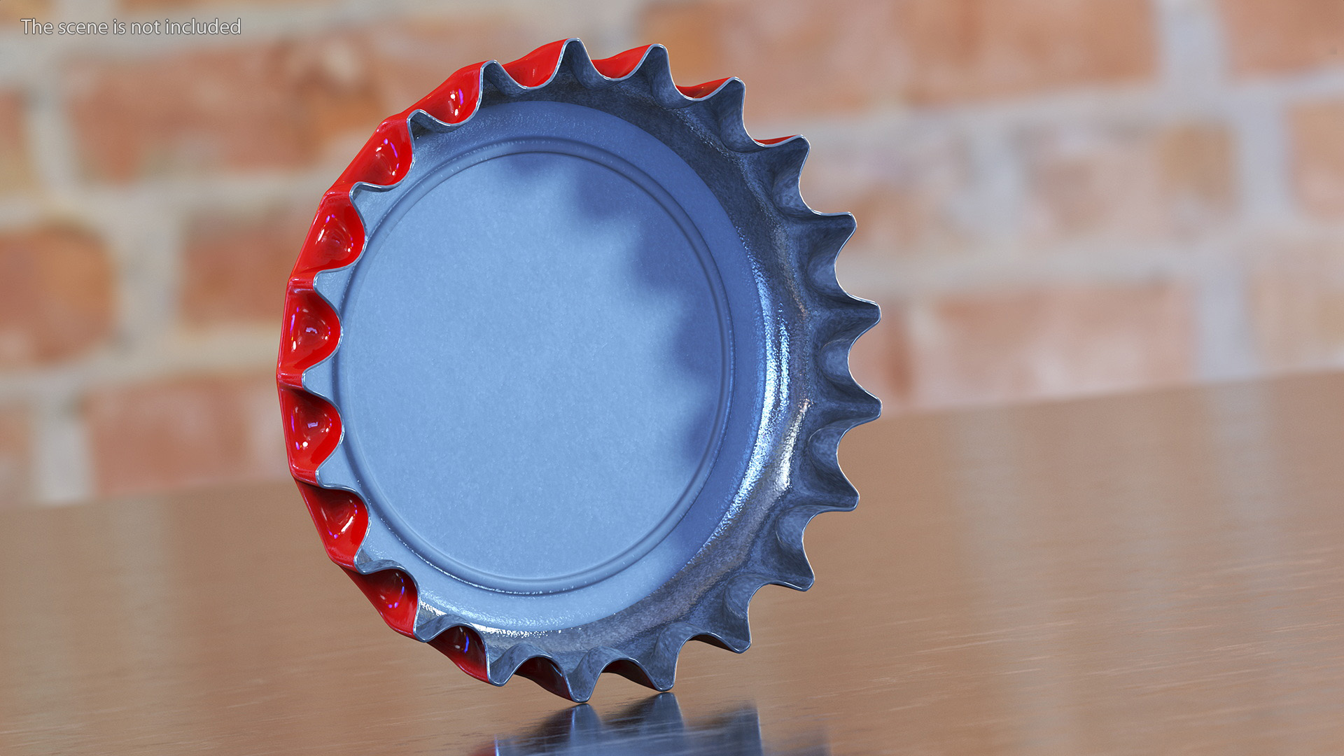 3D model Crown Cork Bottle Cap Red