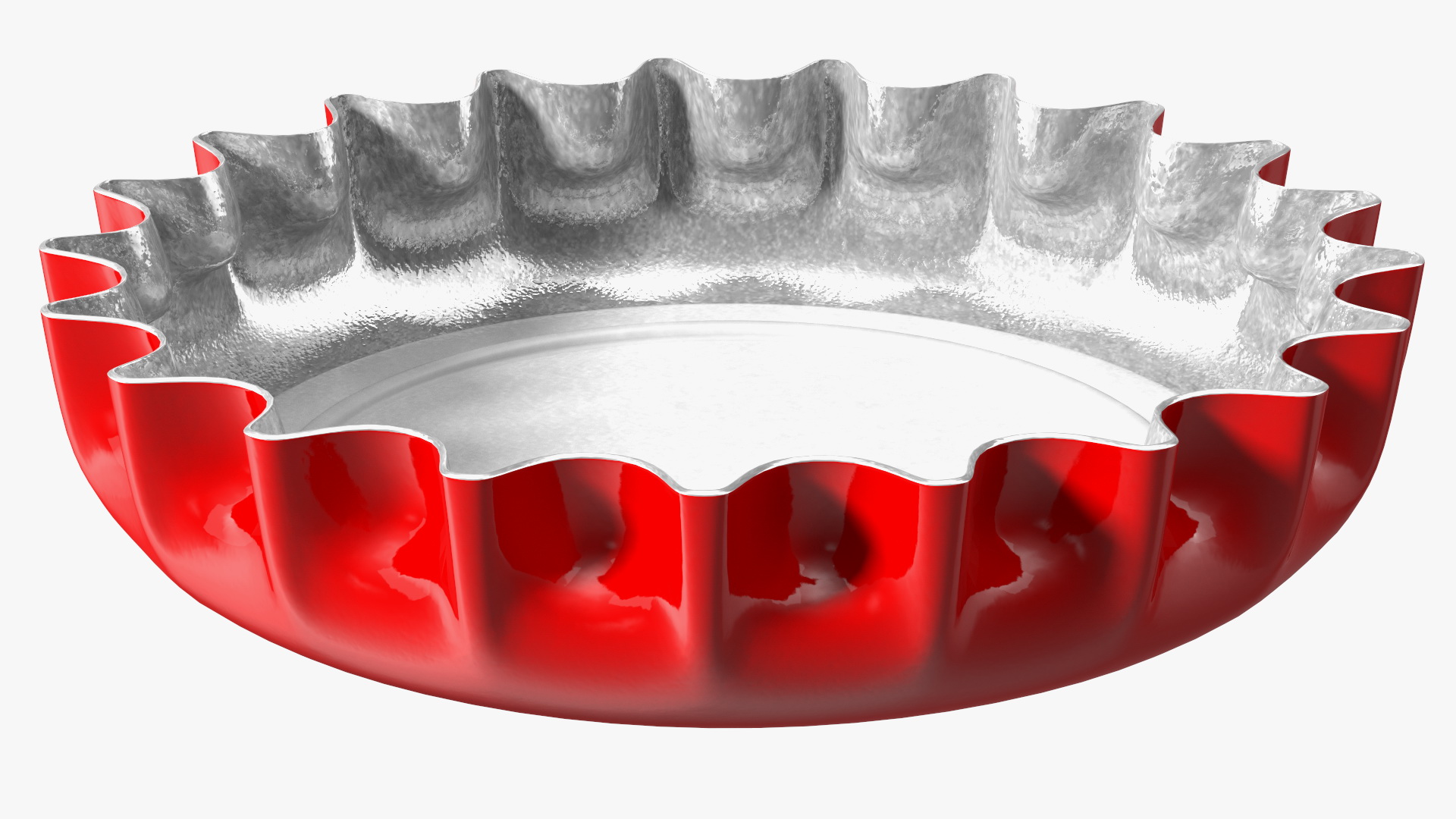 3D model Crown Cork Bottle Cap Red