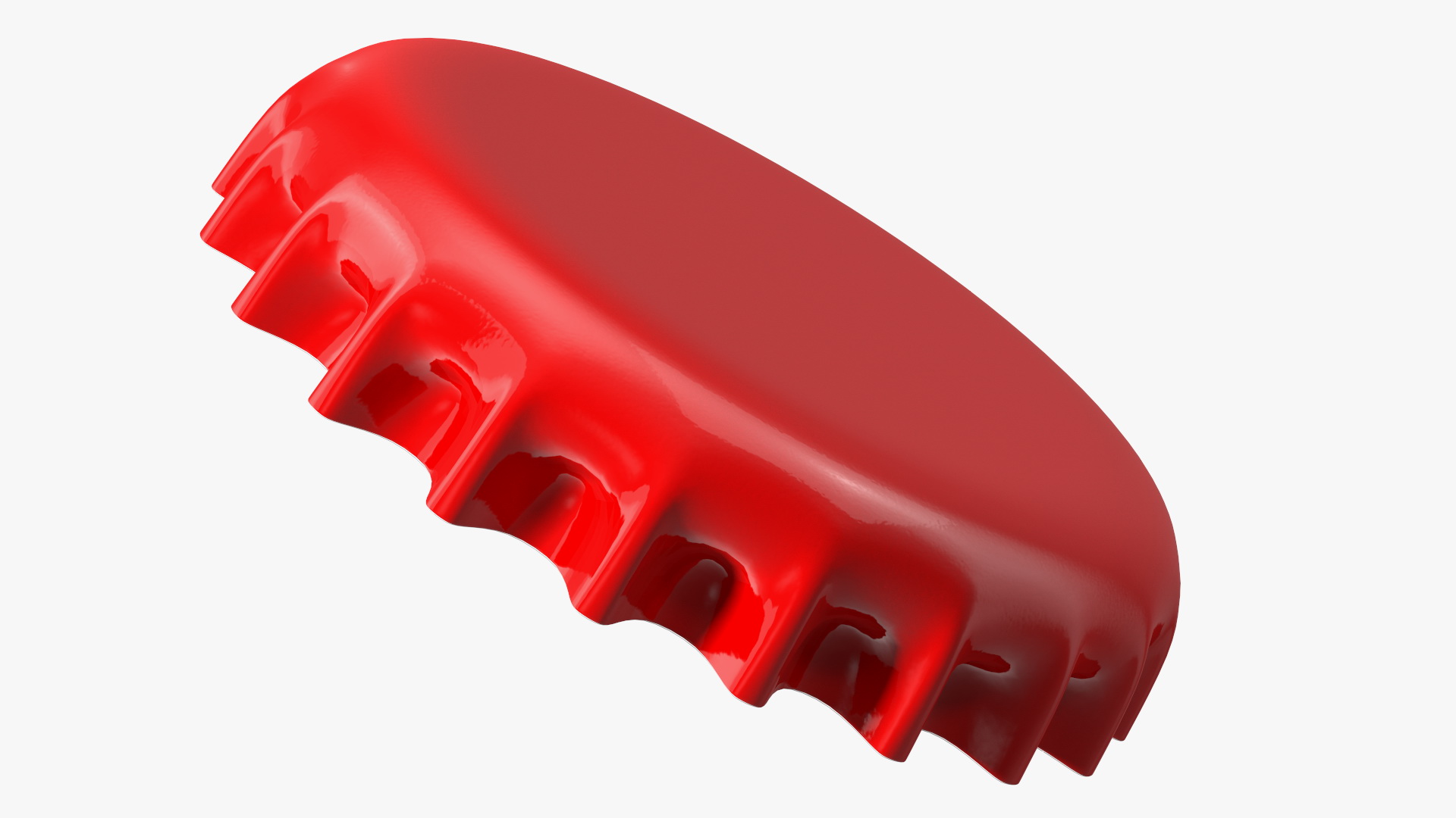 3D model Crown Cork Bottle Cap Red