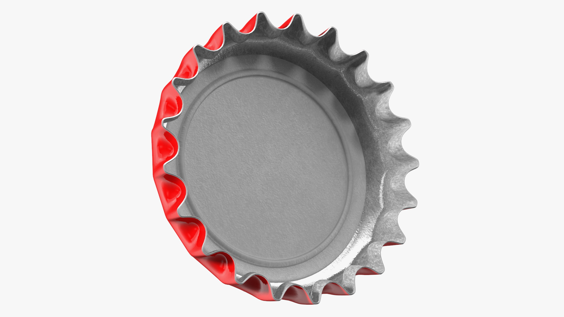 3D model Crown Cork Bottle Cap Red