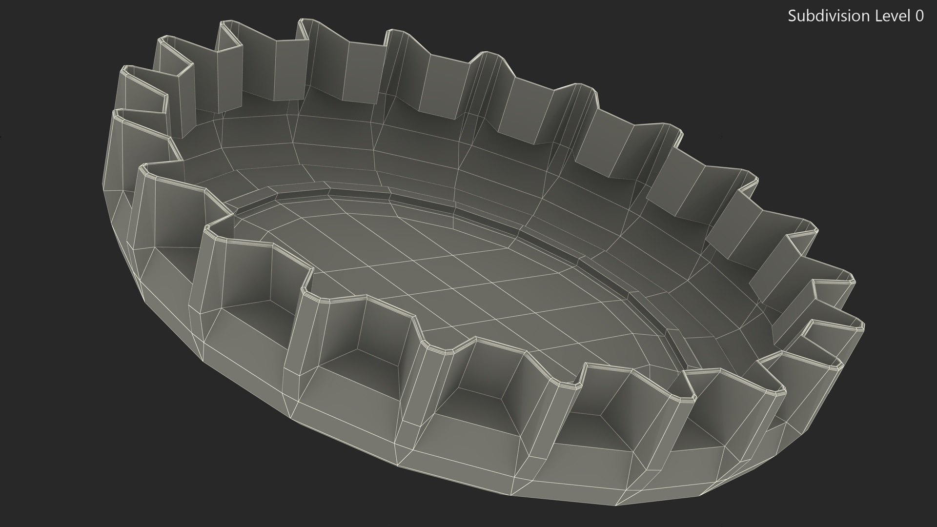3D model Crown Cork Bottle Cap Red