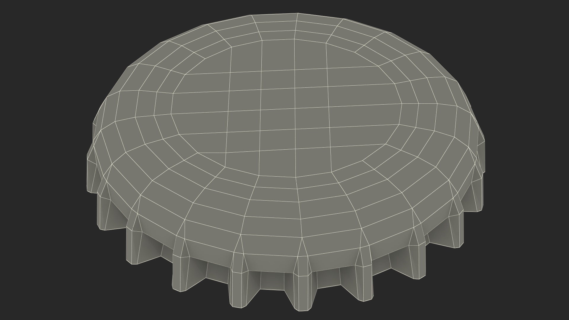 3D model Crown Cork Bottle Cap Red