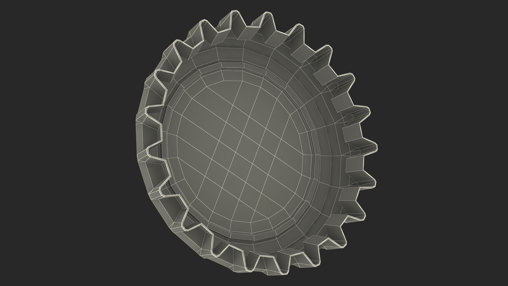 3D model Crown Cork Bottle Cap Red