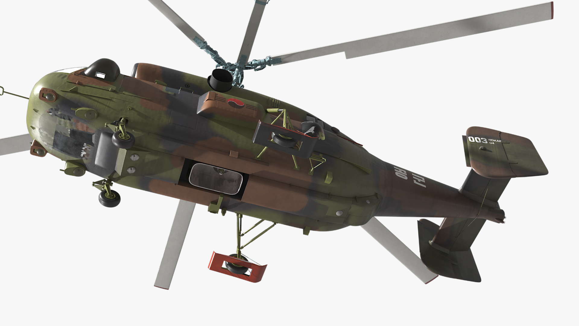 Kamov HH32A South Korea Air Force Helicopter Simplified Interior 3D model
