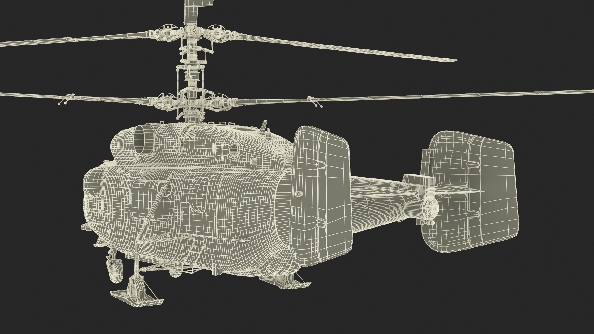 Kamov HH32A South Korea Air Force Helicopter Simplified Interior 3D model