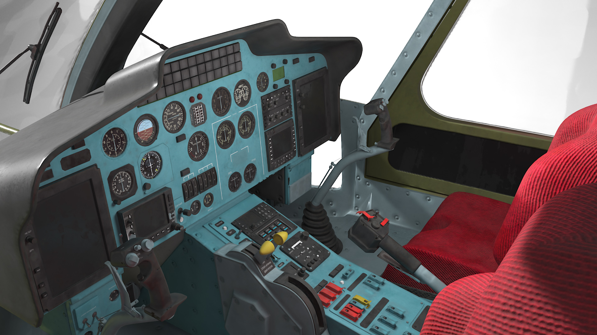 Kamov HH32A South Korea Air Force Helicopter Simplified Interior 3D model