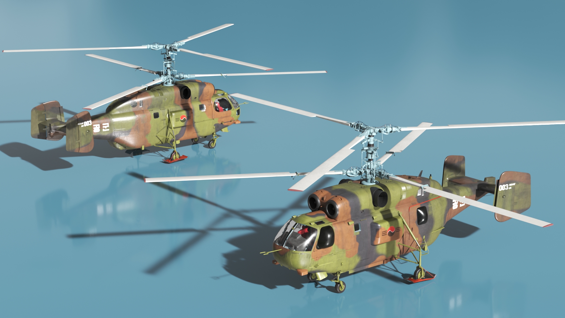 Kamov HH32A South Korea Air Force Helicopter Simplified Interior 3D model
