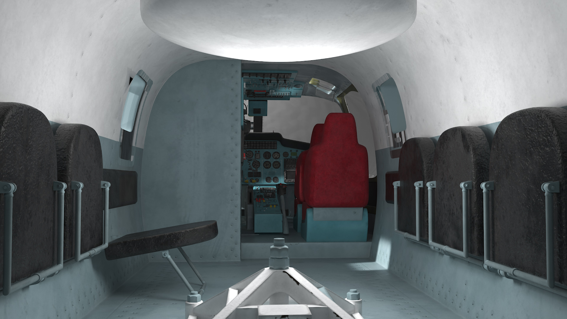 Kamov HH32A South Korea Air Force Helicopter Simplified Interior 3D model