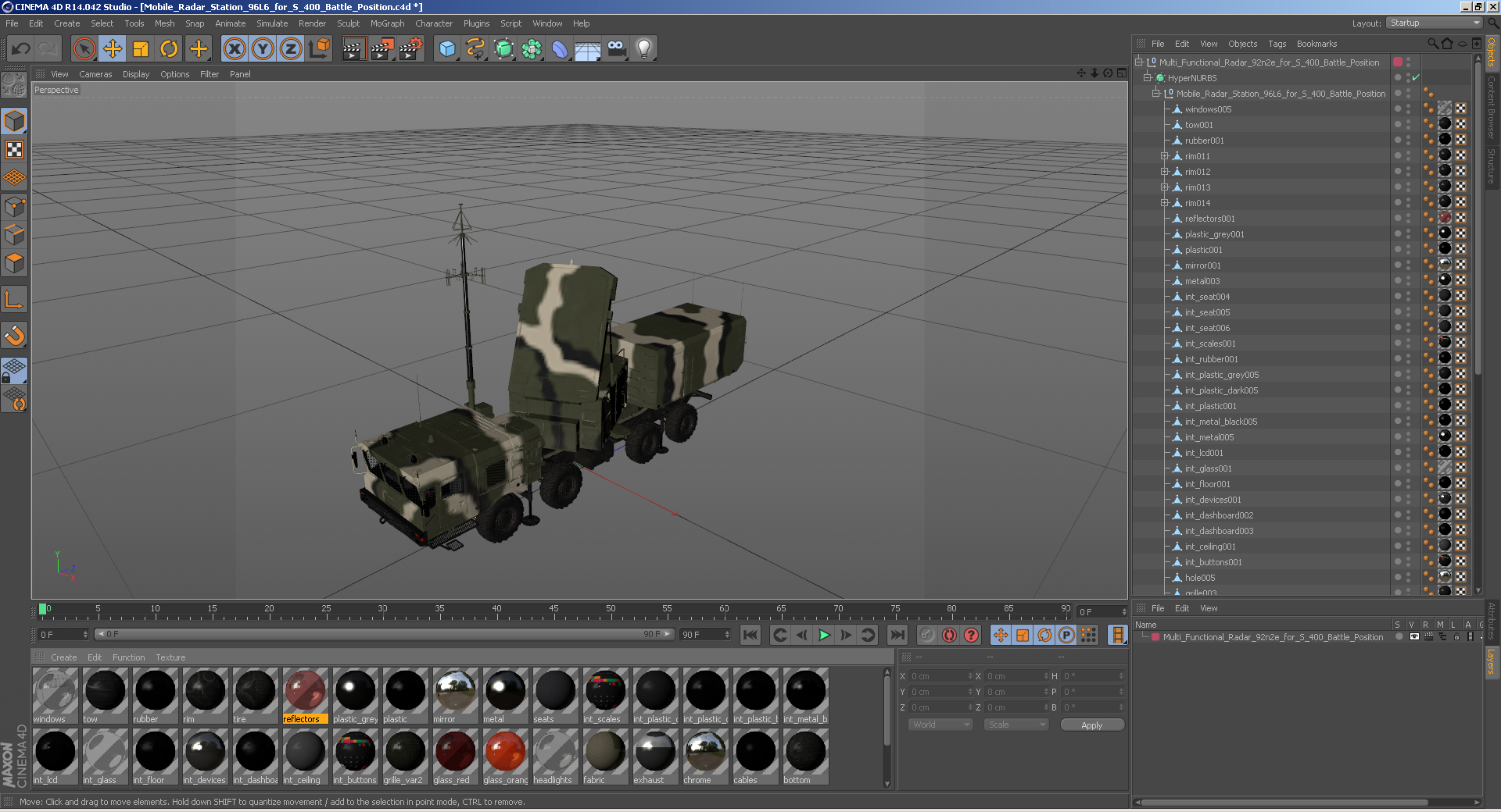 3D Mobile Radar Station 96L6 for S 400 Battle Position