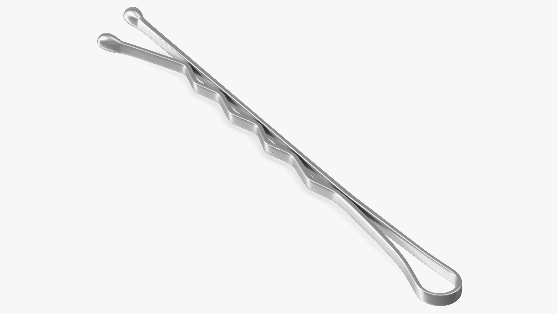 3D Secure Hold Bobby Pin Silver model