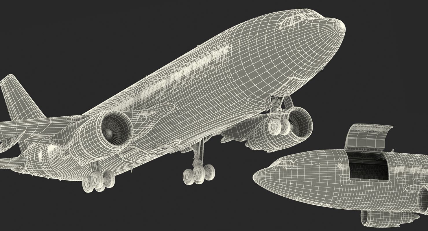 3D model Airbus A310 300F Cargo Aircraft Turkish Cargo