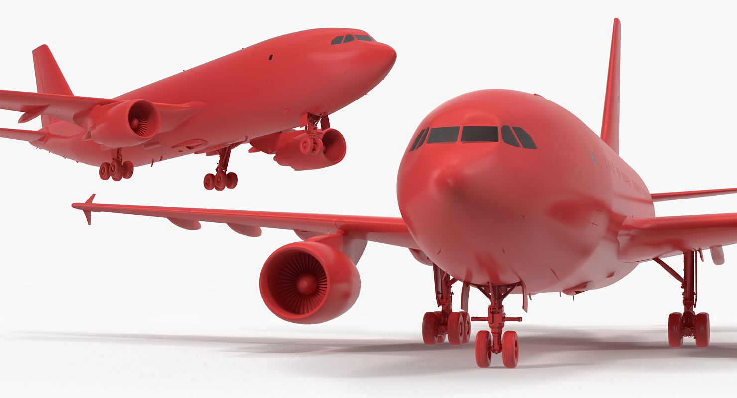 3D model Airbus A310 300F Cargo Aircraft Turkish Cargo