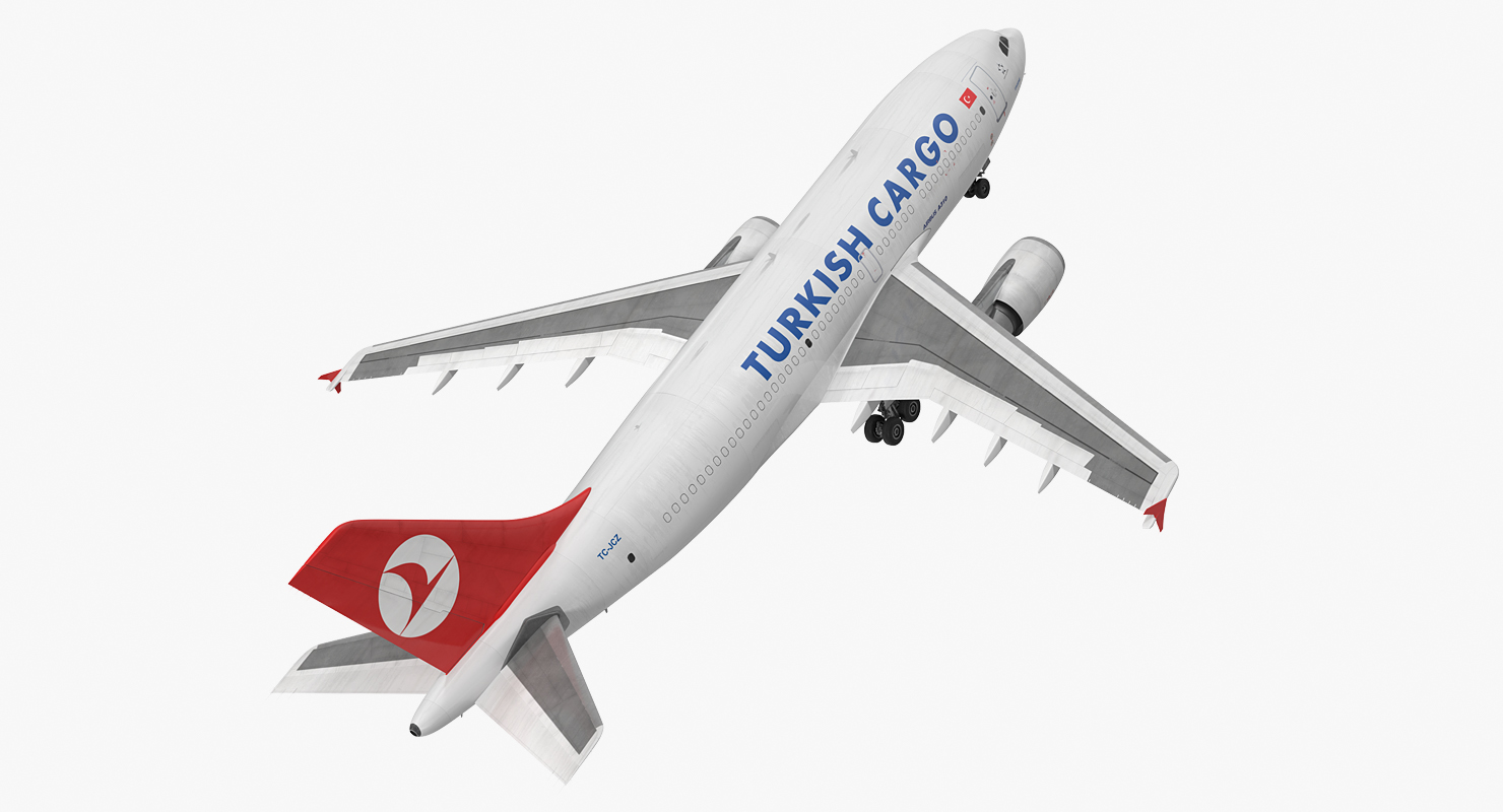 3D model Airbus A310 300F Cargo Aircraft Turkish Cargo