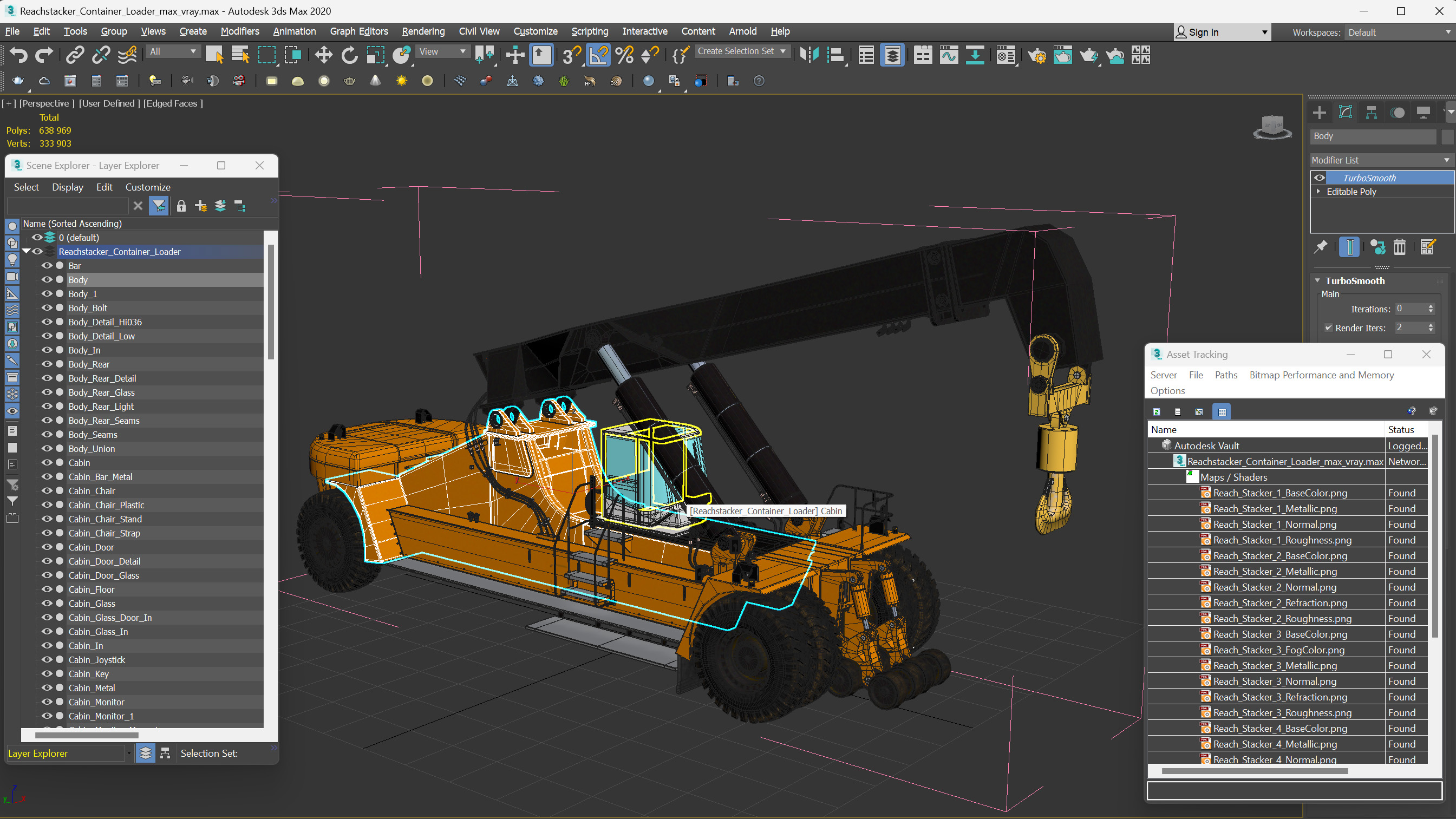 Reachstacker Container Loader 3D model