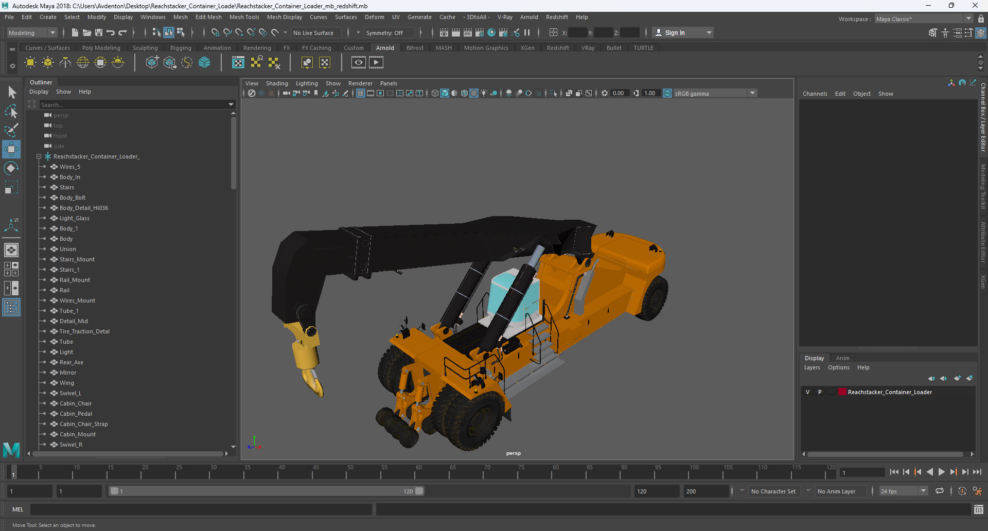 Reachstacker Container Loader 3D model