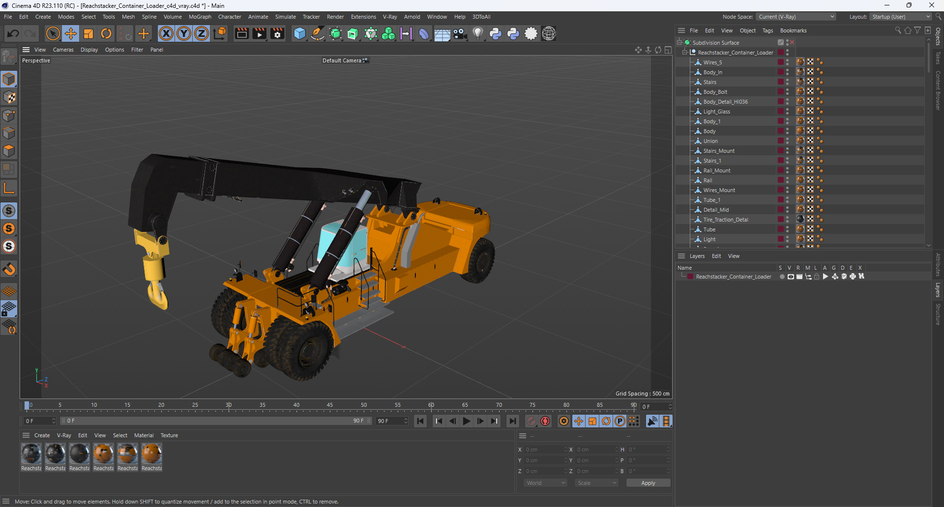 Reachstacker Container Loader 3D model