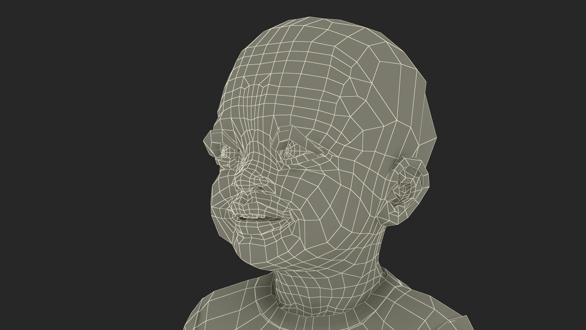 Little Dark Skin Girl in Full Bodysuit Fur Rigged 3D model
