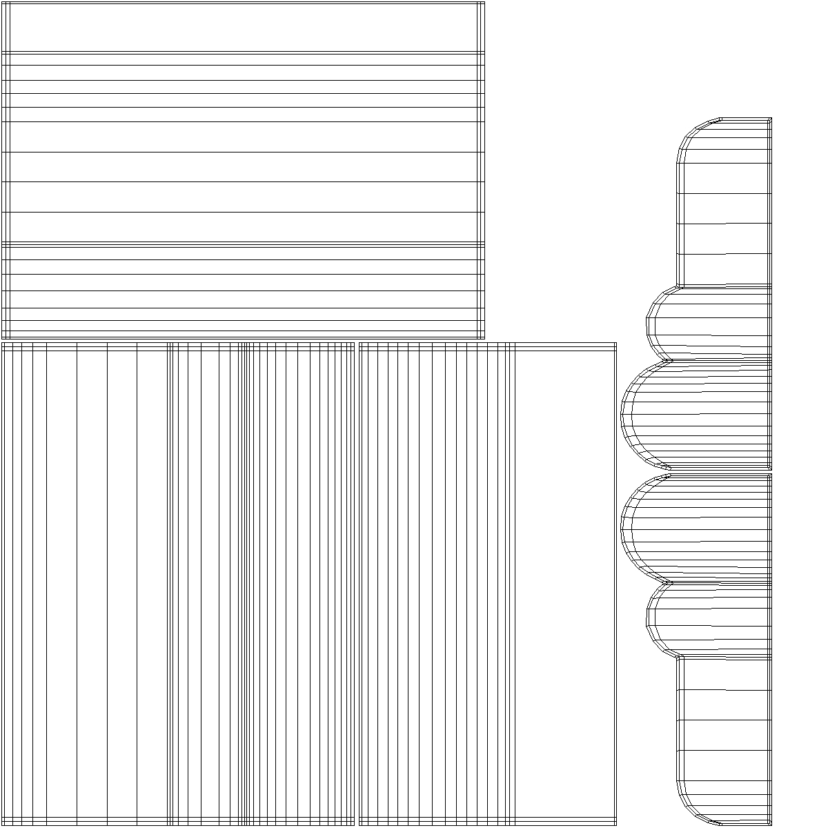 3D model Architectural Molding Gypsum Type 2