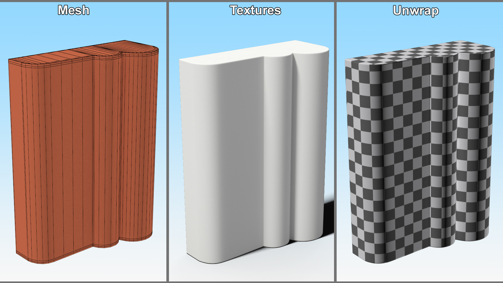 3D model Architectural Molding Gypsum Type 2