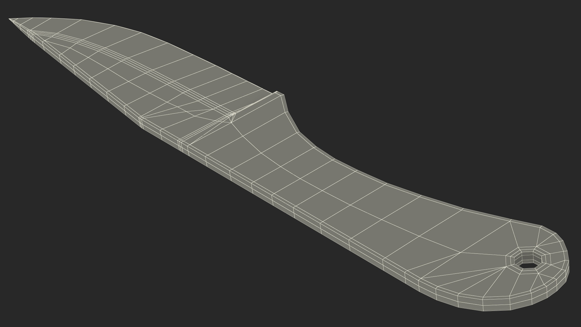 Fling Throwing Knife Old 3D model