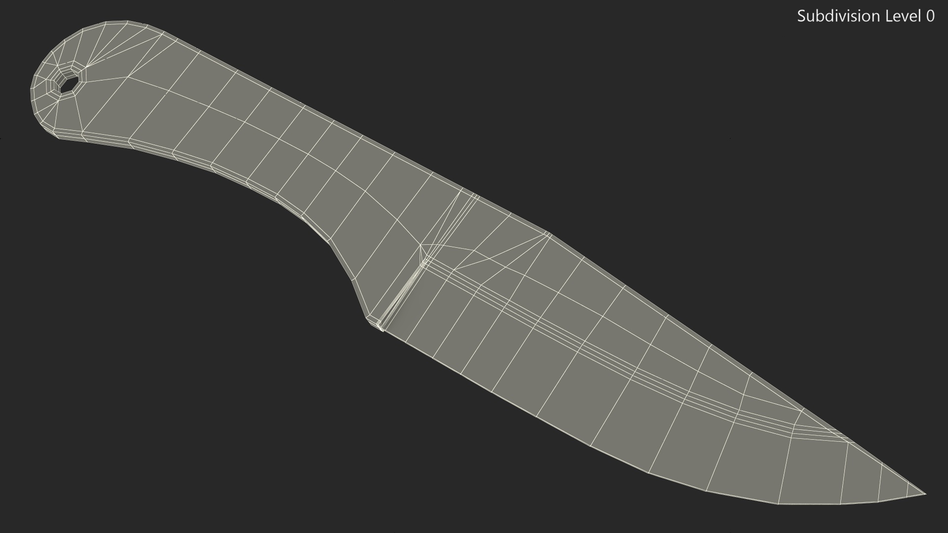Fling Throwing Knife Old 3D model