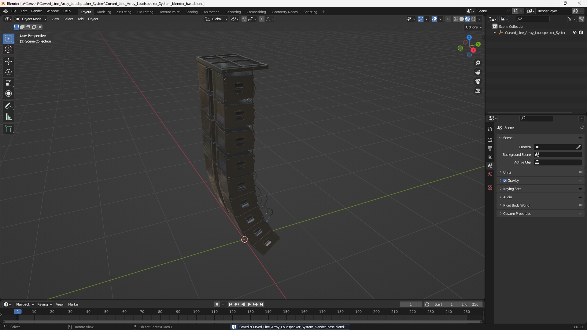 Curved Line Array Loudspeaker System, view 9