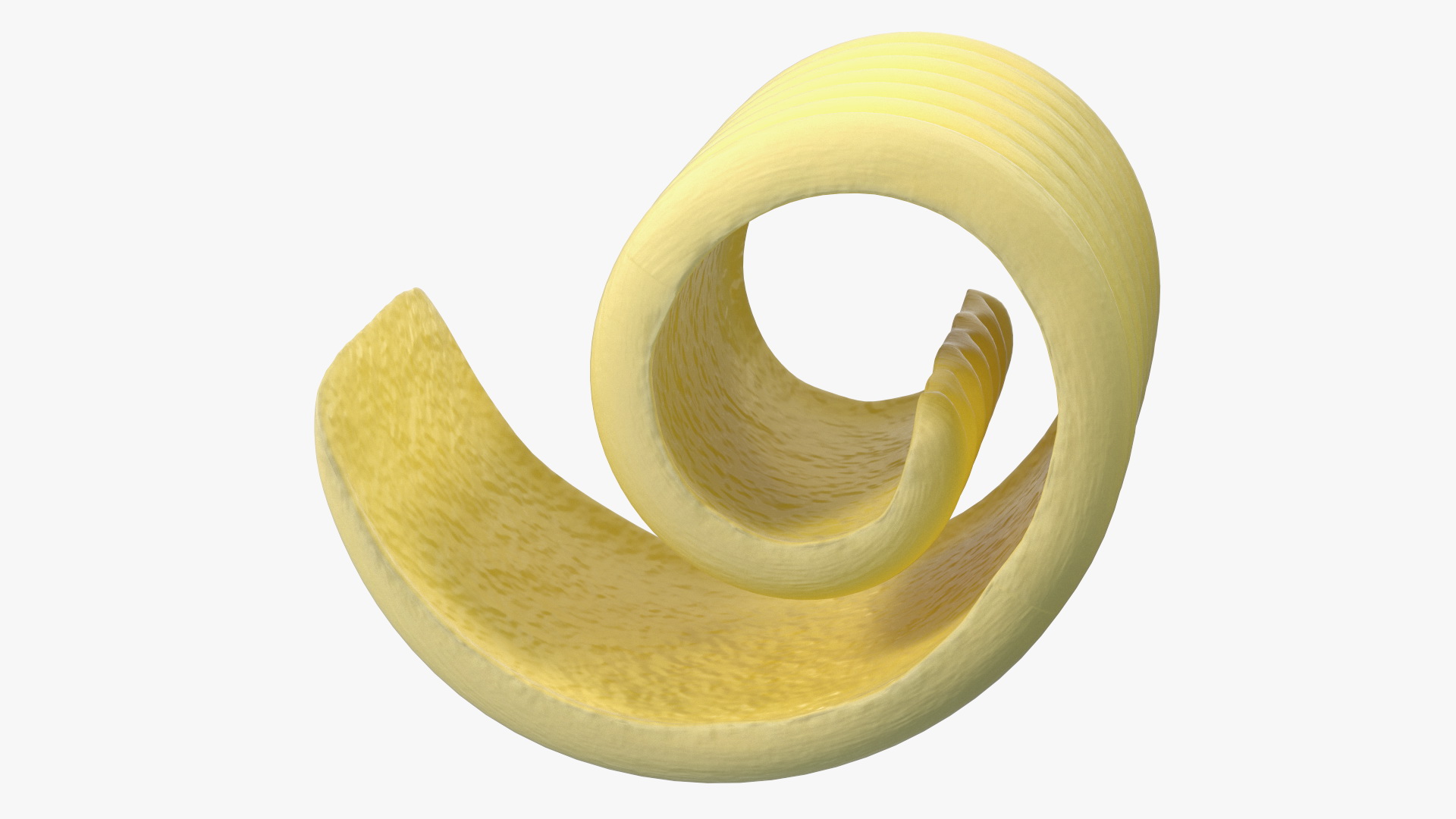 Curled Piece of Butter 3D