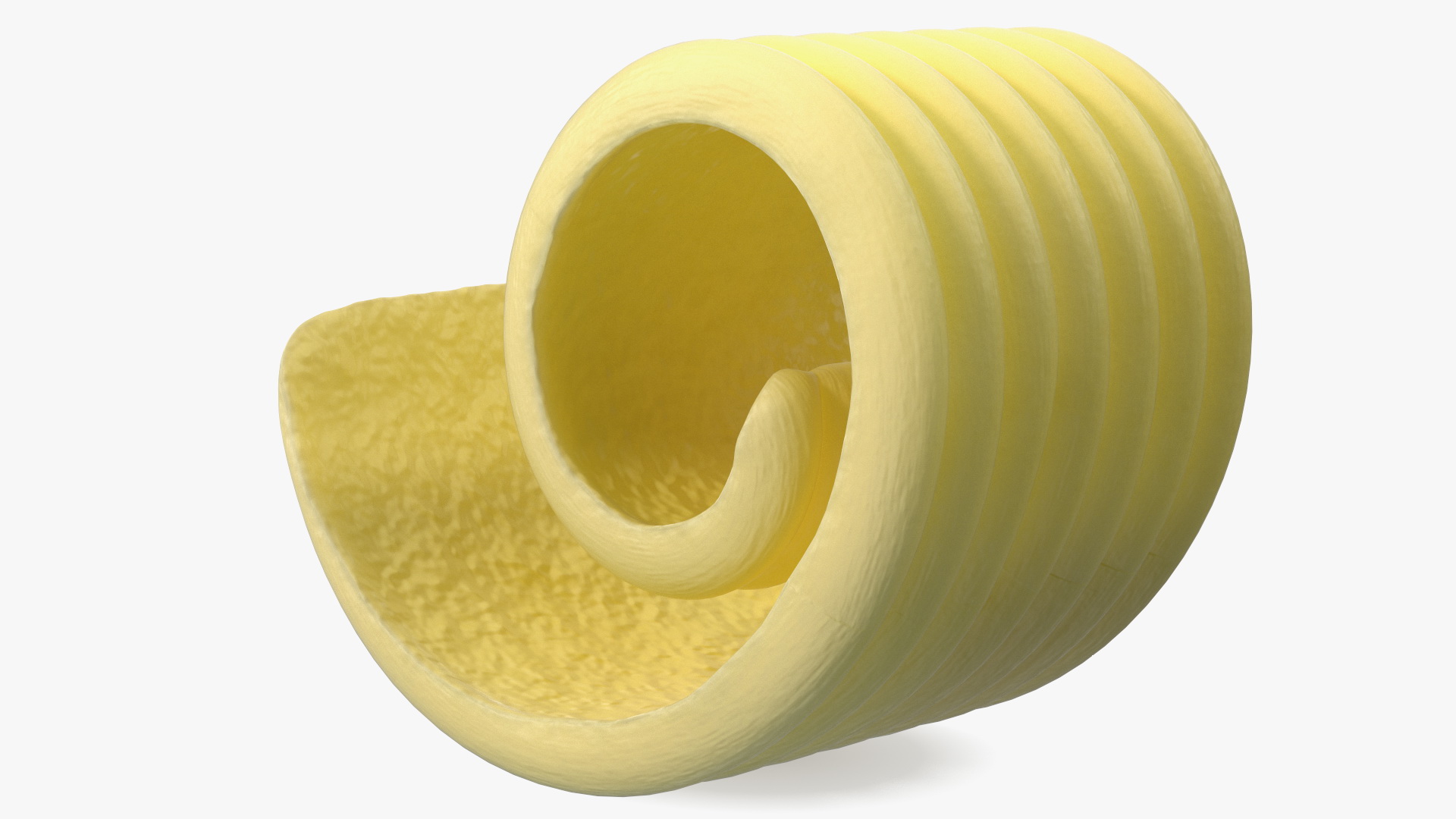 Curled Piece of Butter 3D