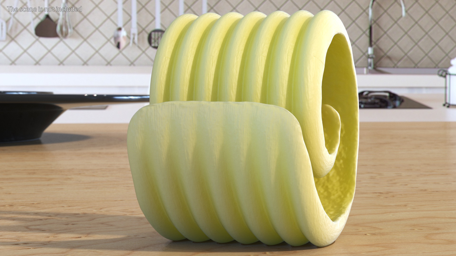 Curled Piece of Butter 3D