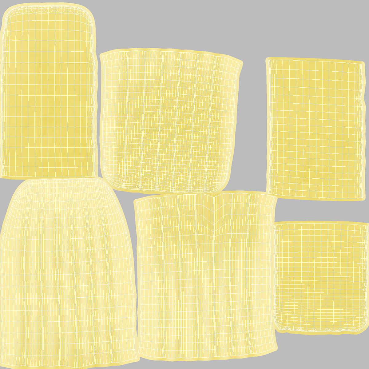 Curled Piece of Butter 3D