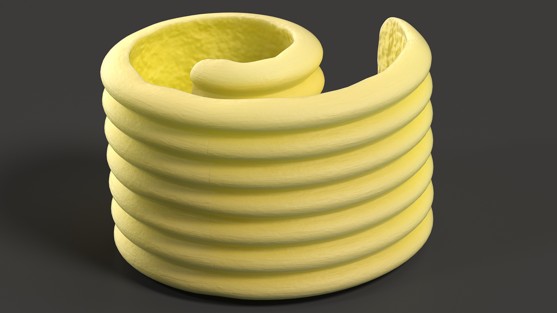 Curled Piece of Butter 3D