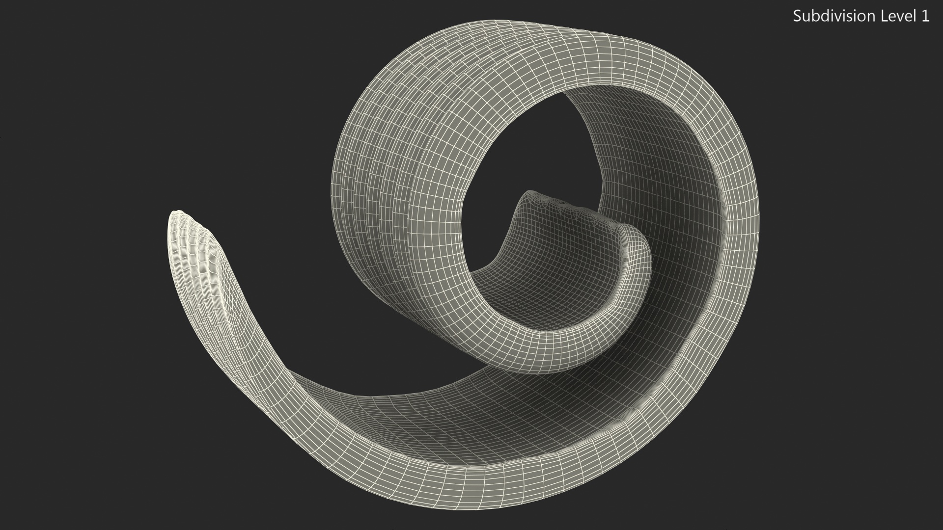 Curled Piece of Butter 3D
