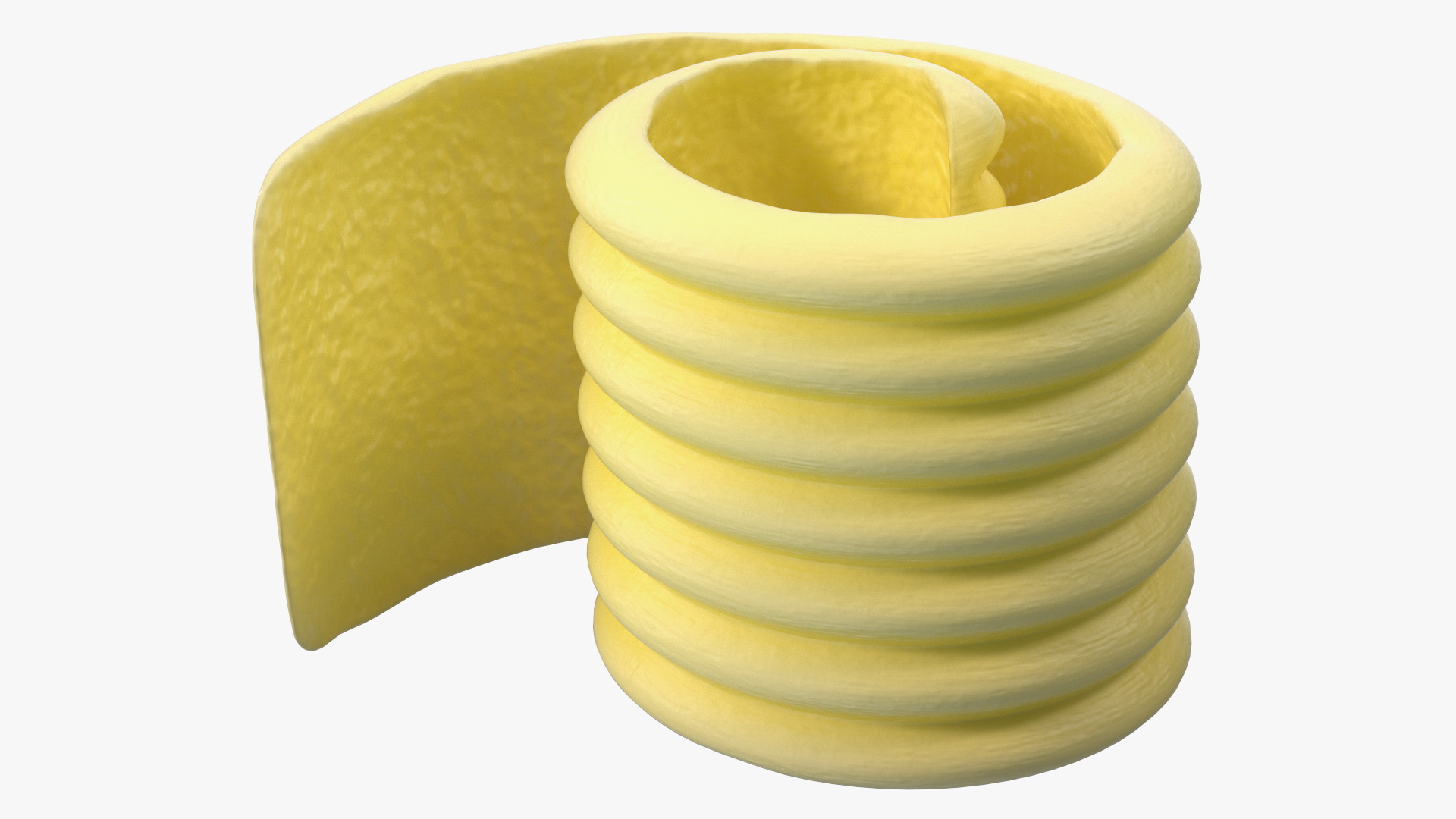 Curled Piece of Butter 3D