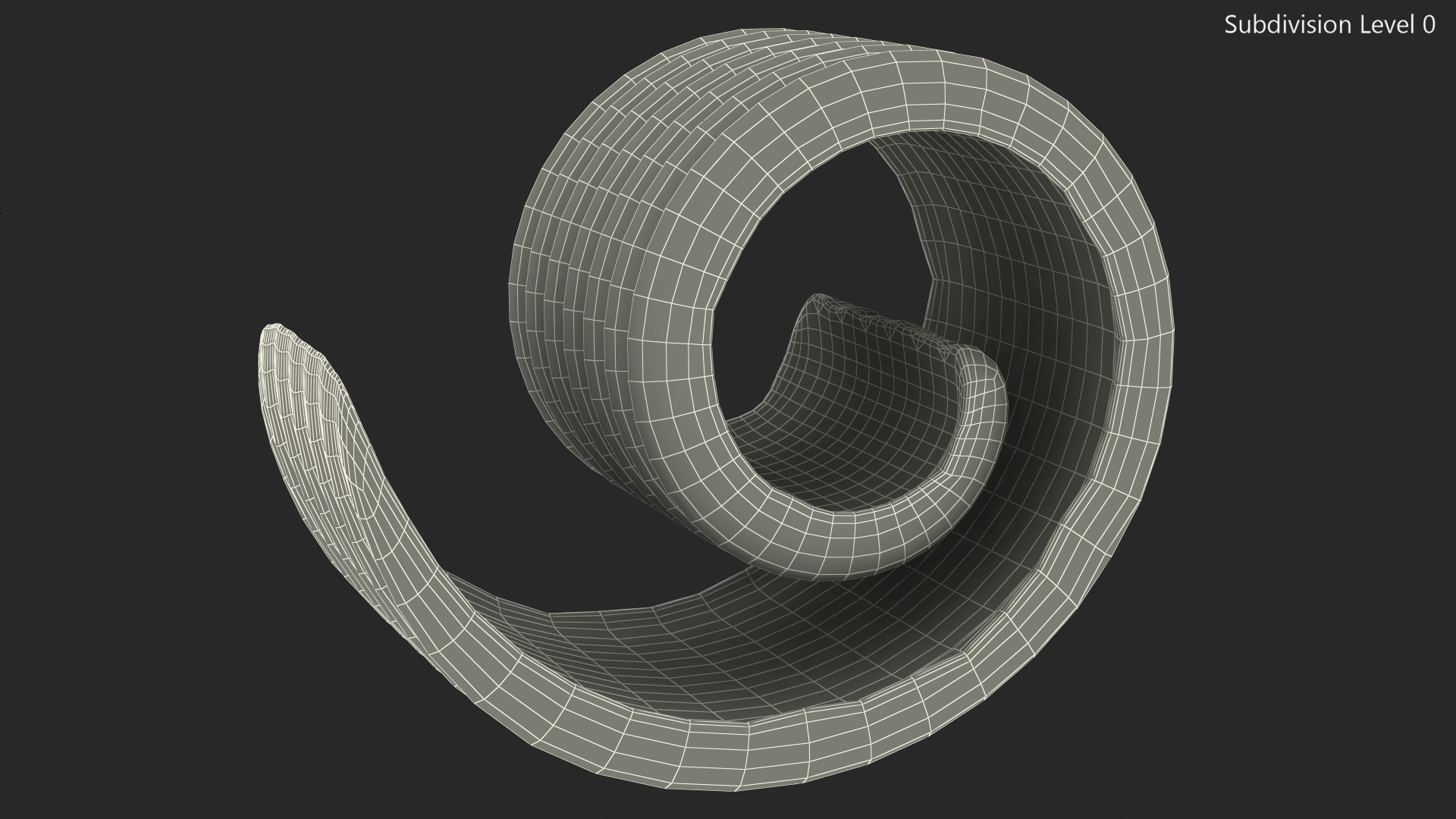 Curled Piece of Butter 3D