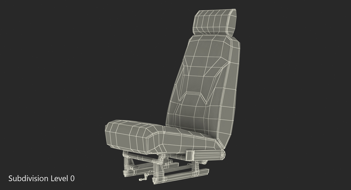 3D model Light Airplane Pilot Seat
