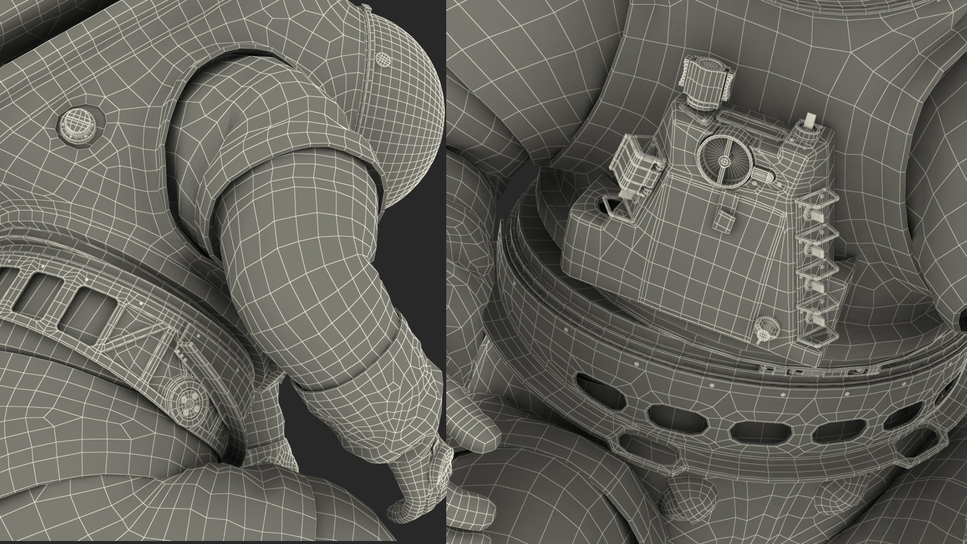3D model Astronaut Wearing xEMU Working Pose