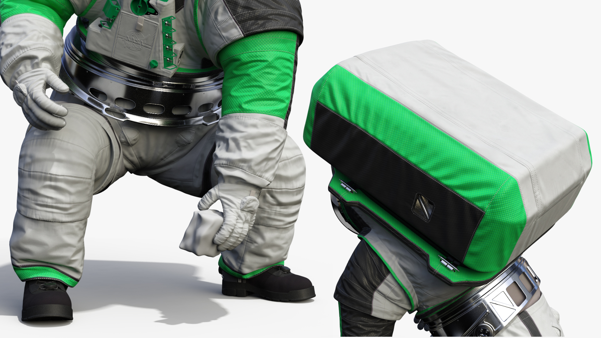 3D model Astronaut Wearing xEMU Working Pose