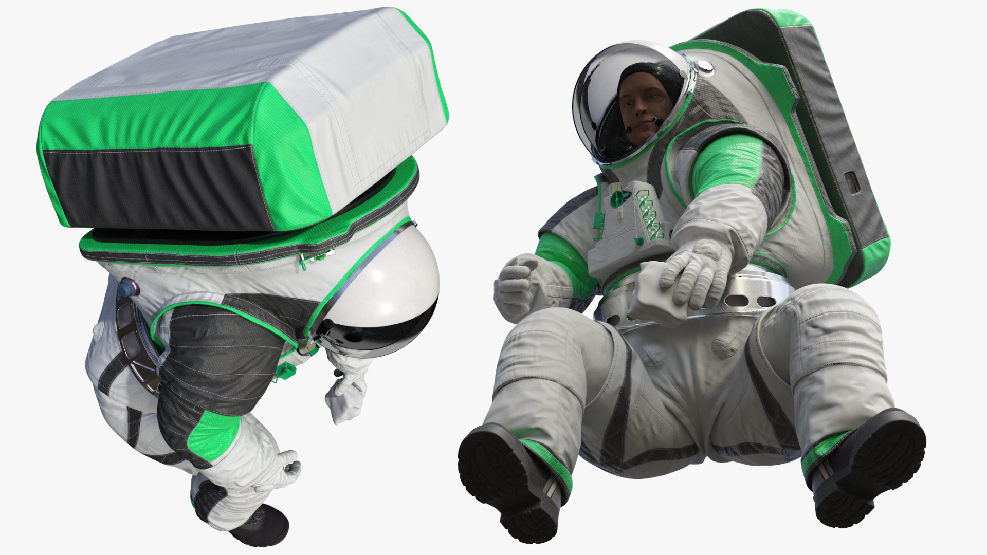 3D model Astronaut Wearing xEMU Working Pose