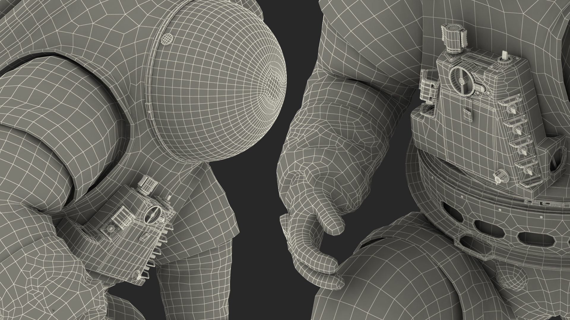 3D model Astronaut Wearing xEMU Working Pose