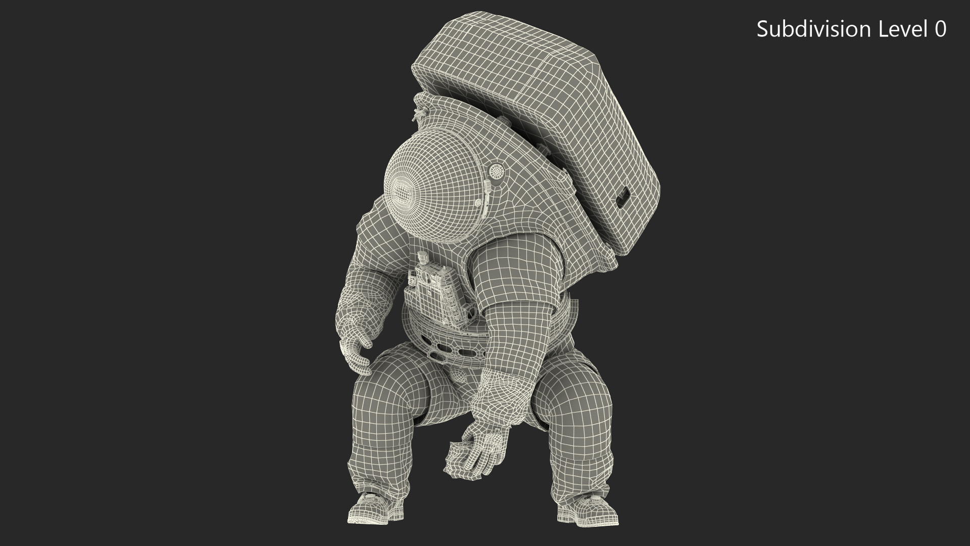 3D model Astronaut Wearing xEMU Working Pose